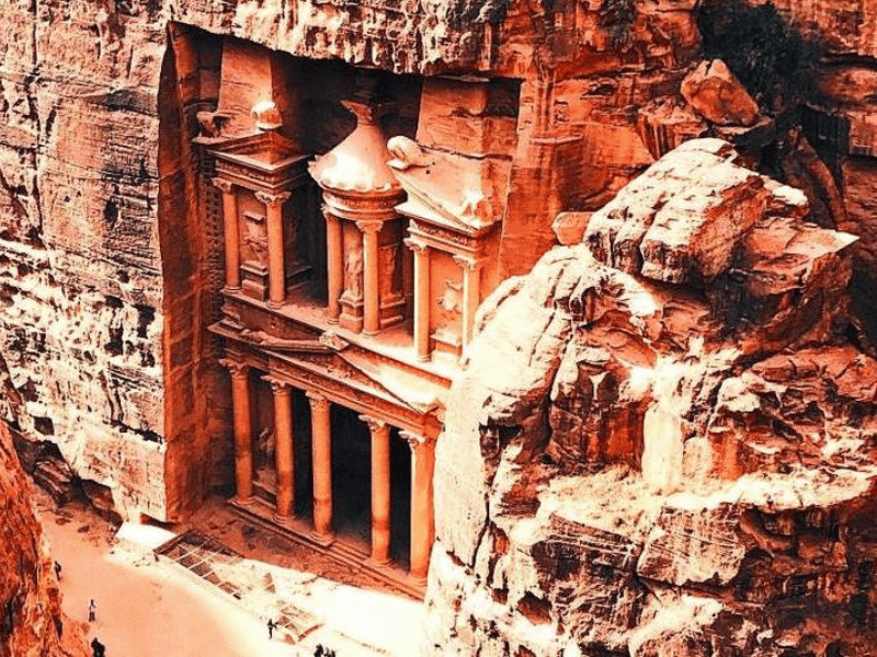 Petra in Jordanien - aussicht von oben
