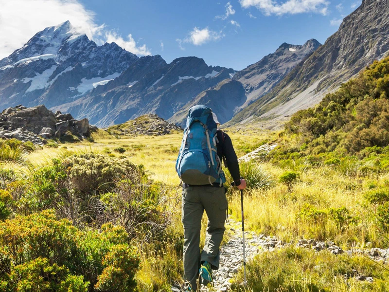 Wanderer im Tongariro Neuseeland