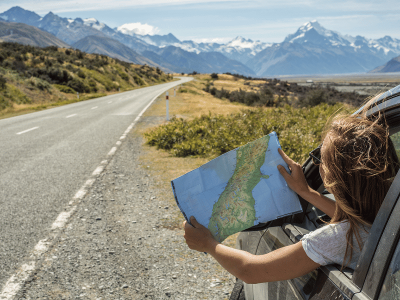 Karte auf Roadtrip