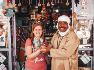 Begegnung auf einem Souk in Marrakesch