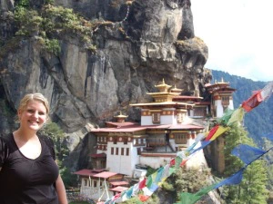 Reisende vor dem Tigernest in Bhutan