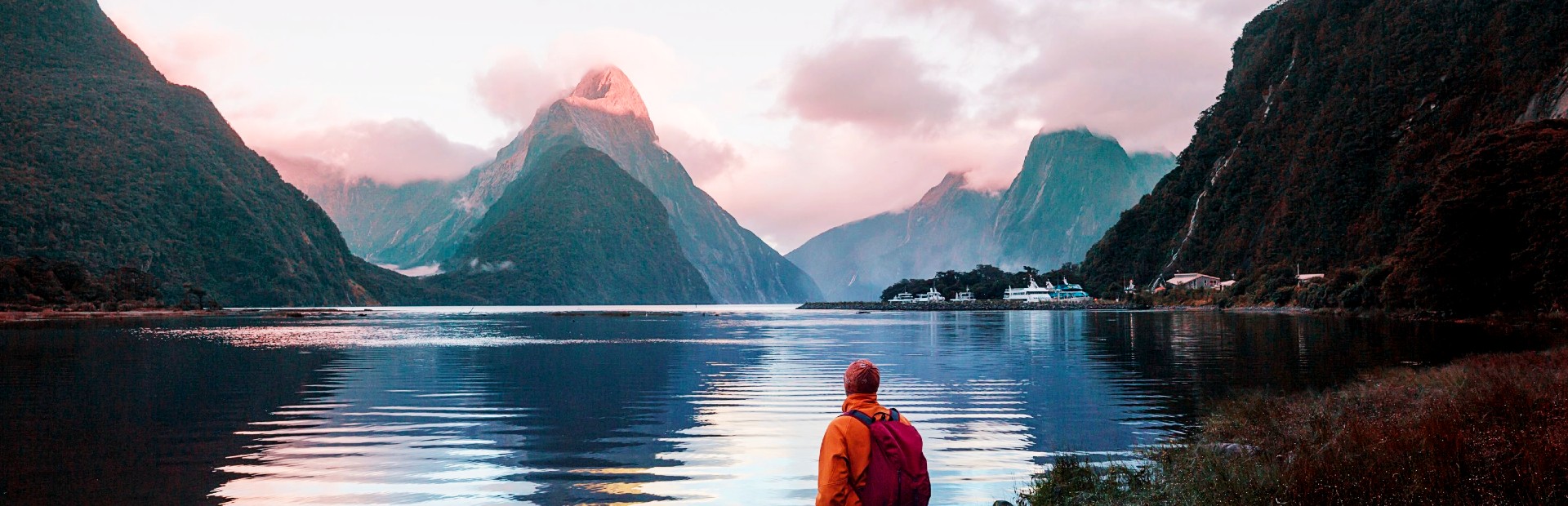 Fjordlandschaft in Neuseeland