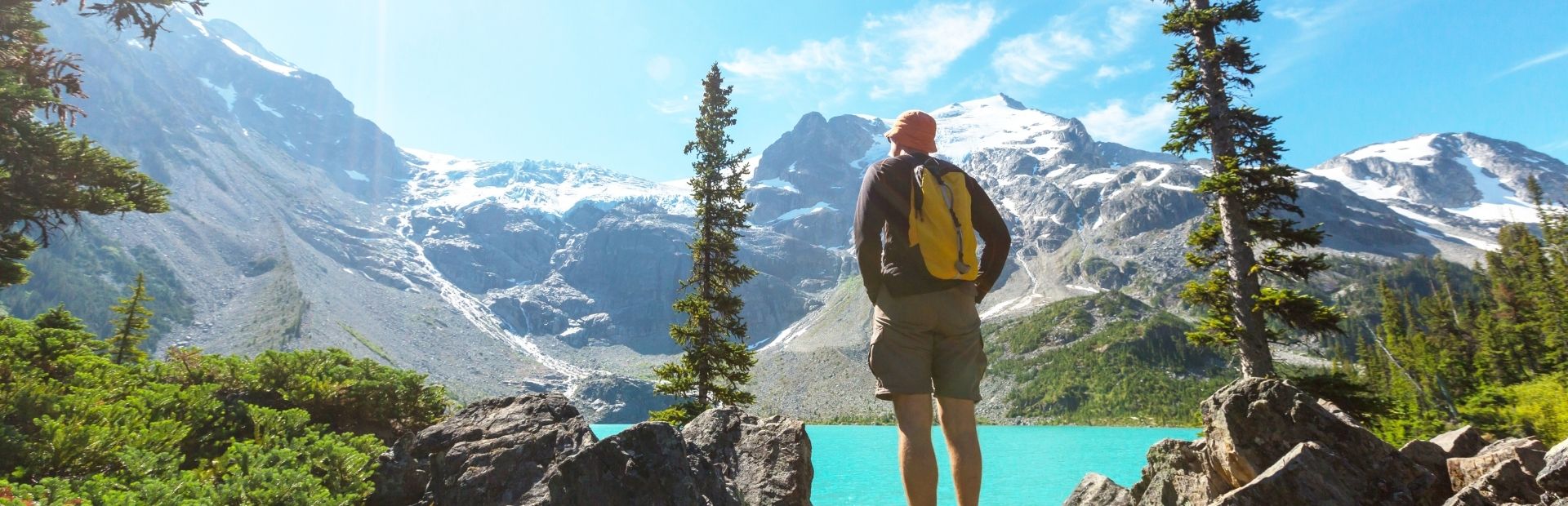 Wanderer in den kanadischen Rocky Mountains