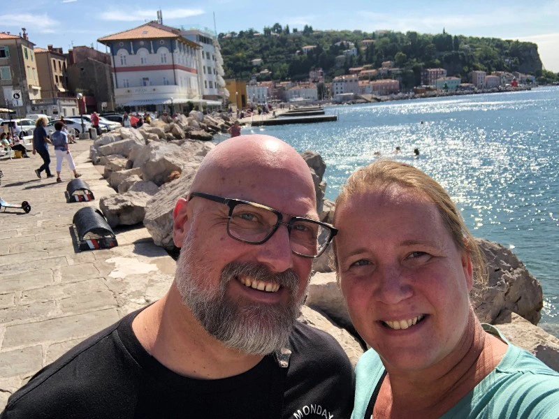 Piran Zentrum Touristen