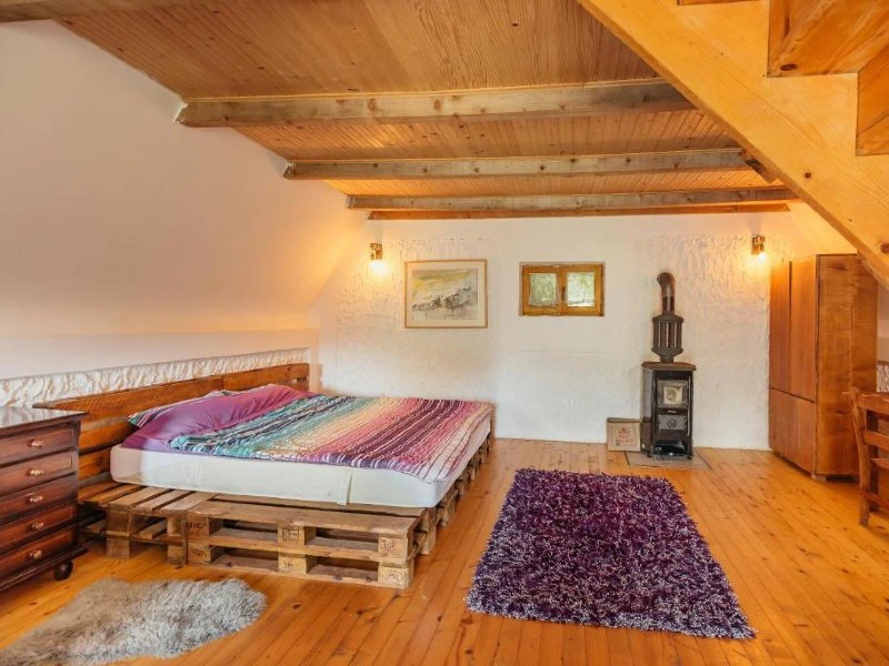 Spitzdachhaus Schlafzimmer Hotel
