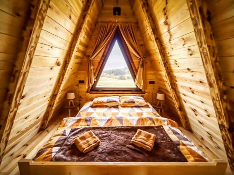 Spitzdachhaus Schlafzimmer Hotel