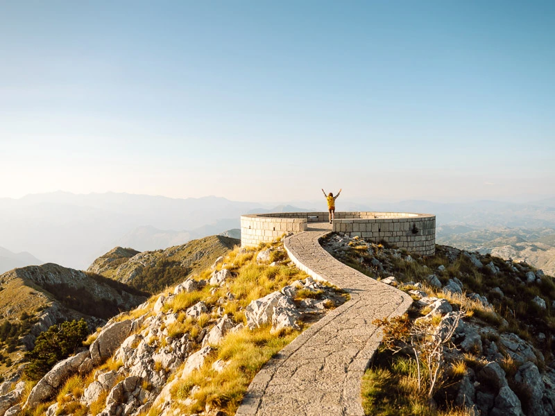 Aussichtspunkt bei Kotor Bay, Teil der Fahrradtour