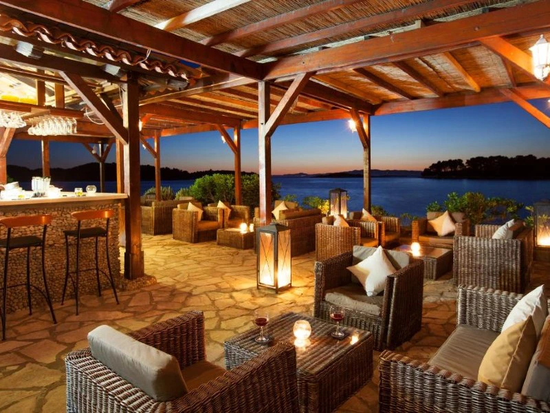 Terrasse im Hotel Mljet
