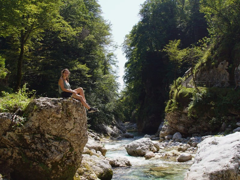 Wanderung im Soca Tal in Slowenien