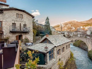 Blick auf die Unterkunft in Mostar