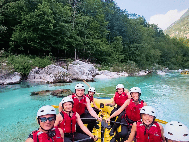 Rafting auf dem Soca Fluss in Slowenien