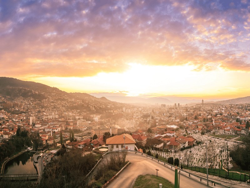 Sonnenaufgang in Sarajevo