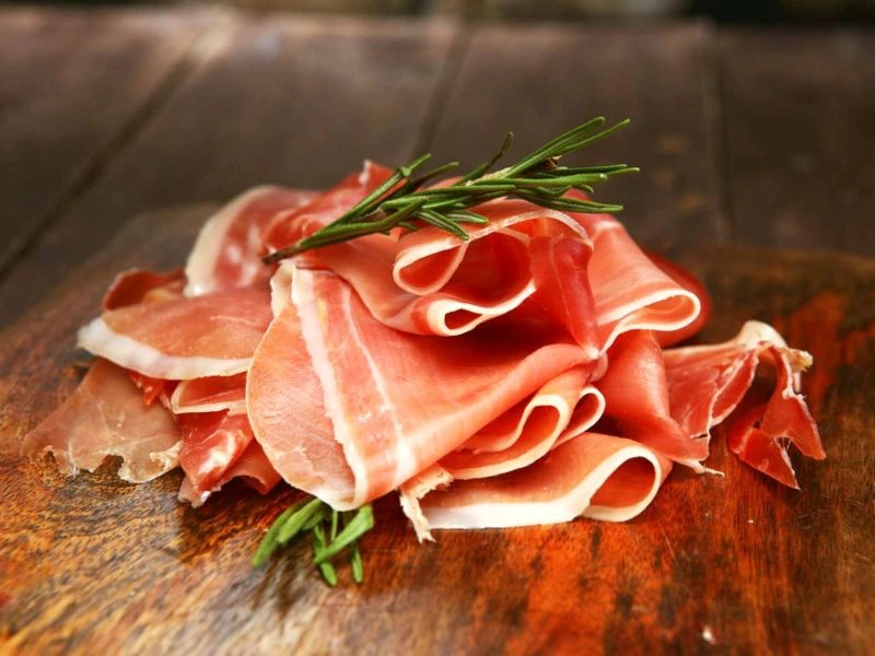 Prosciutto Verkostung auf Krk, Kroatien