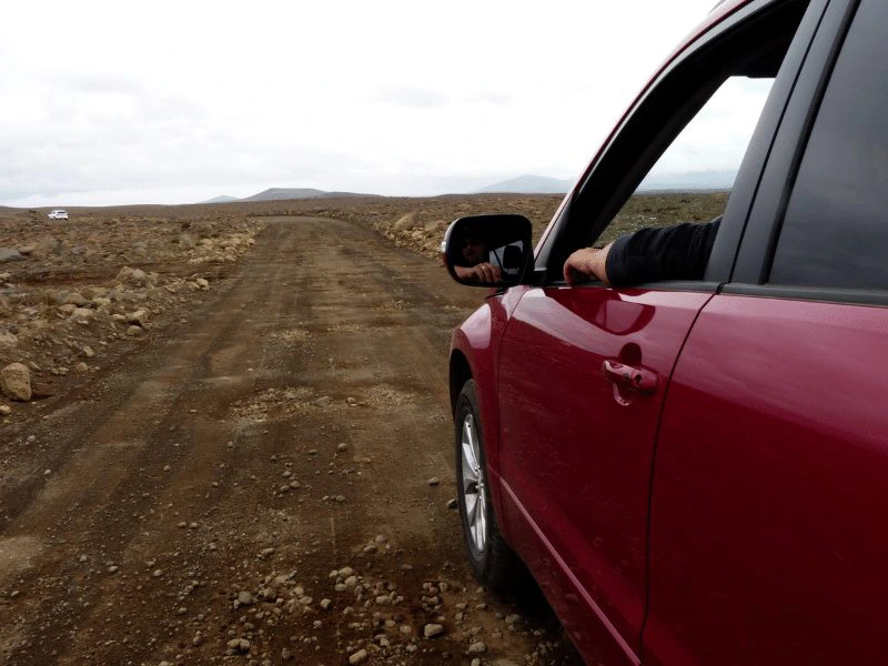 Landstraße in Island