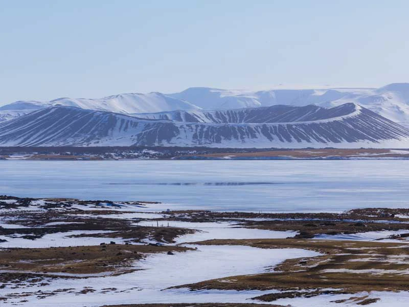 Mývatn See Region im Winter