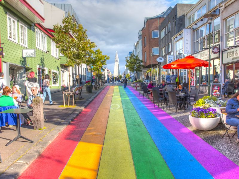 Reykjavik Regenbogenstraße, Island