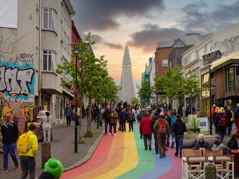 Reykjavik Regenbogenstrasse