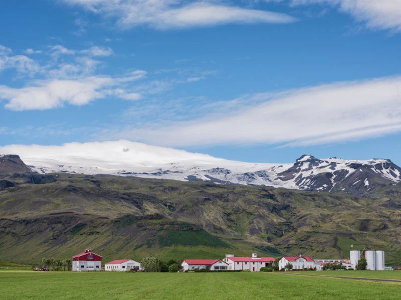 Landschaft vor dem Eyjafjallajökull Gletscher