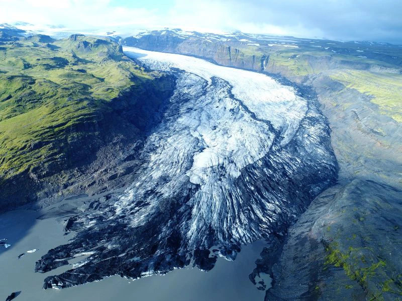 Solheimajökull Gletscher in Island