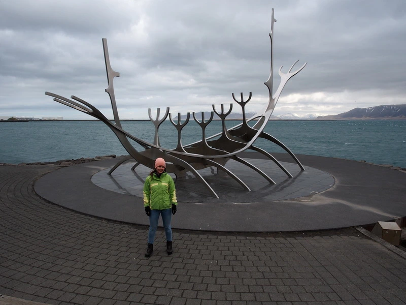 Die Sun Voyager Skulptur in Reykjavik