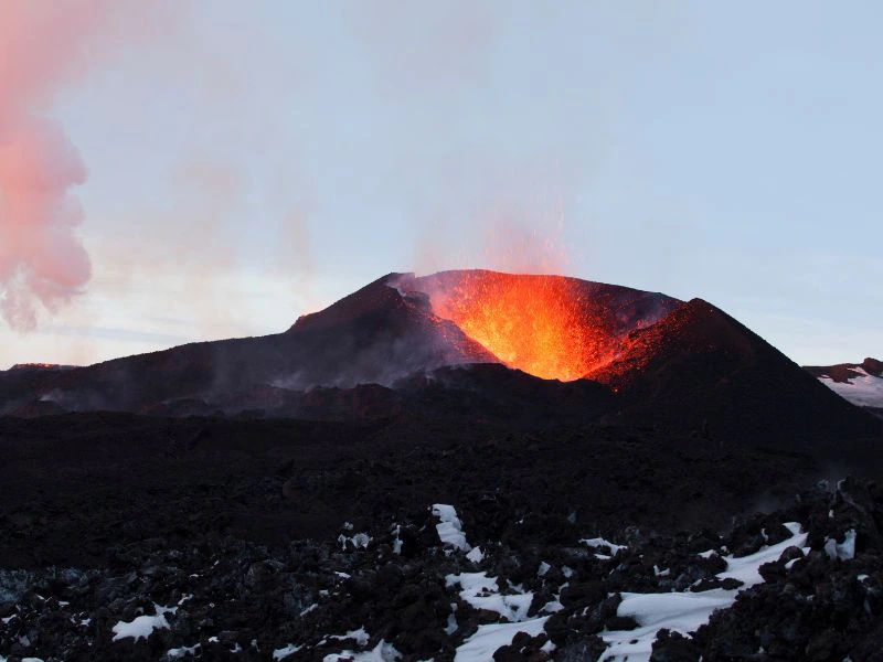 Der Krater des Eyjafjallajökull Vulkans