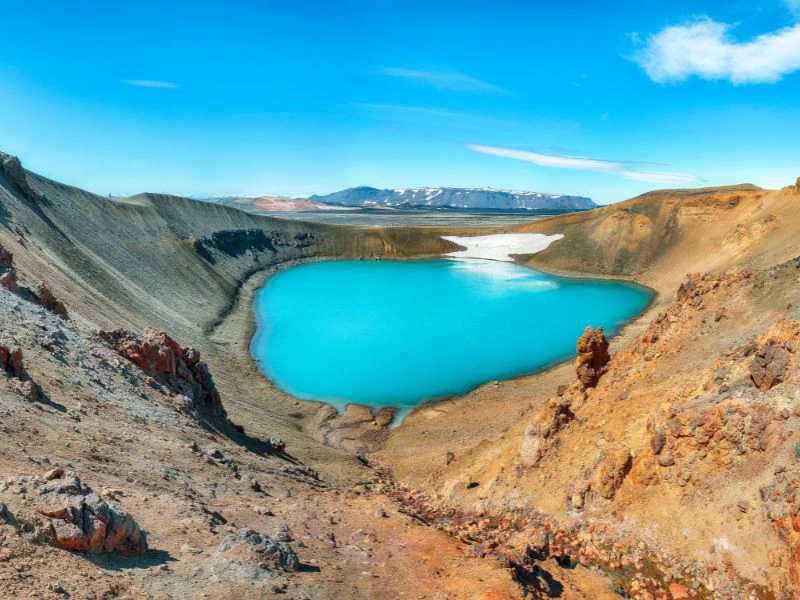 Kratersee am Vulkan Krafla