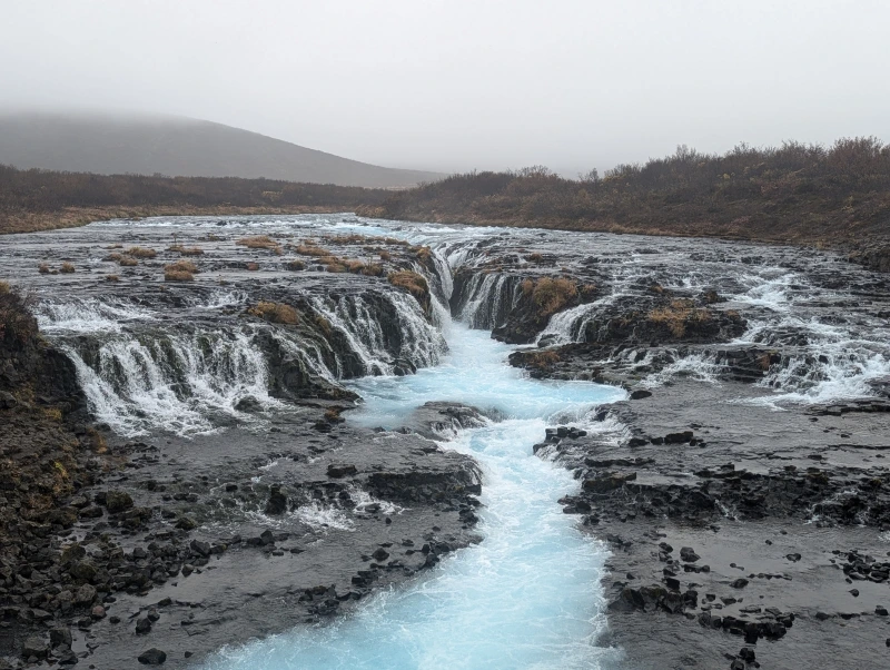 Blick über den Bruarfossam Golden Circle