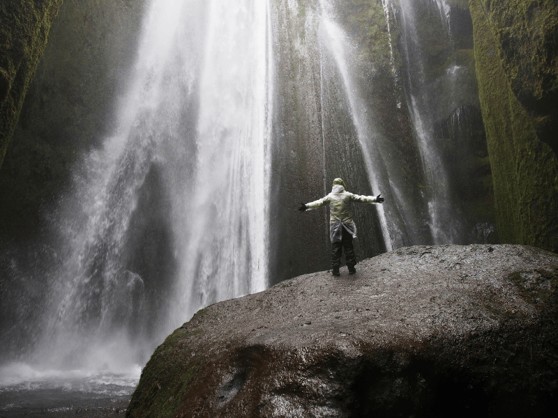 Island Wasserfälle Gljufrabui