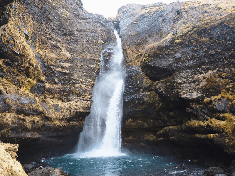 Island Wasserfälle Gluggafoss