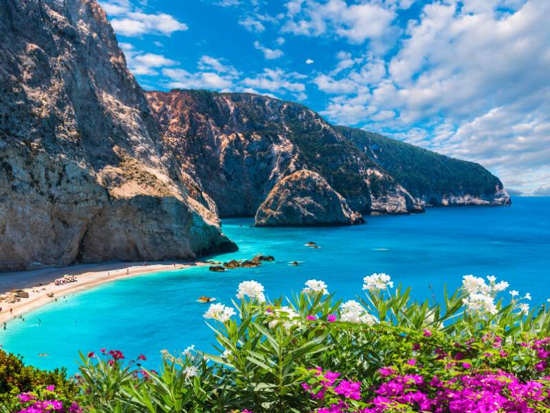 Blick auf Lefkas, Griechenland