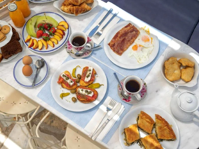 Frühstück der Unterkunft in Galaxidi