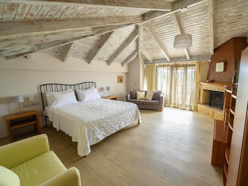 Schlafzimmer der Unterkunft bei Olympia