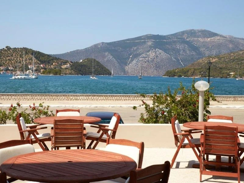 Aussicht vom Hotel auf Ithaka, Griechenland