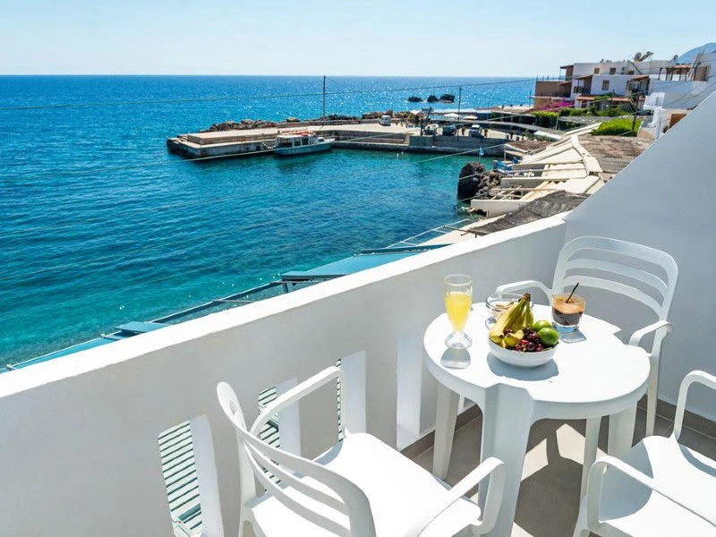 Kreta Reise Chora Sfakion Imbros Schlucht Hotel Balkon