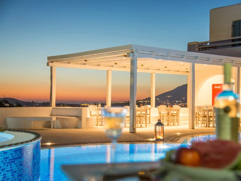 Griechenland Kykladen Naxos Unterkunft mit Pool