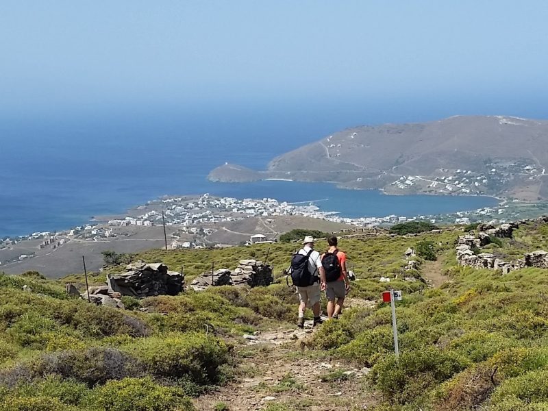 Wanderer auf Andros, Griechenland
