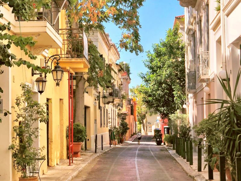 Plaka Stadtviertel in Athen