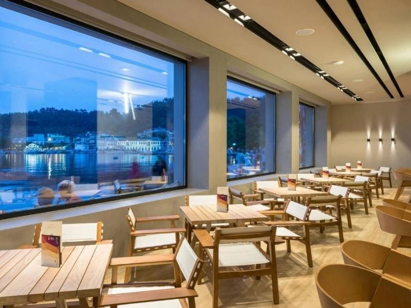 Restaurant der Unterkunft auf Thassos, Griechenland