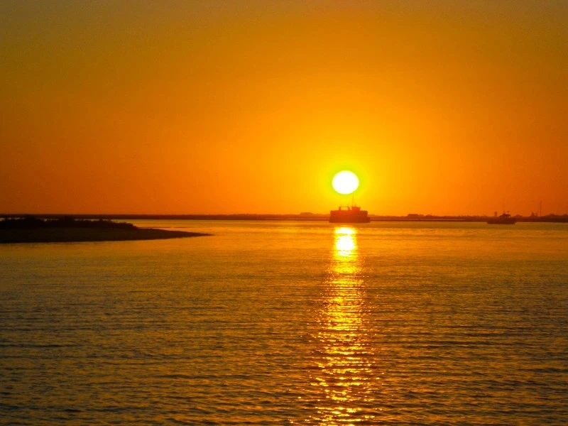 Sonnenuntergang an der Algarve, Portugal