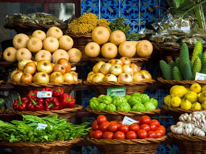 Funchal Markt Obststand