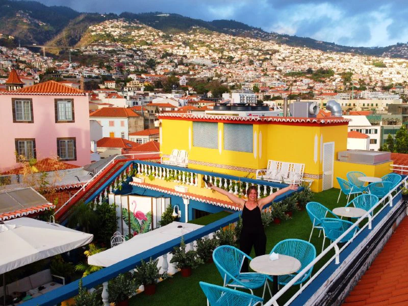 Dachterrasse des Boutiquehotel in Funchal