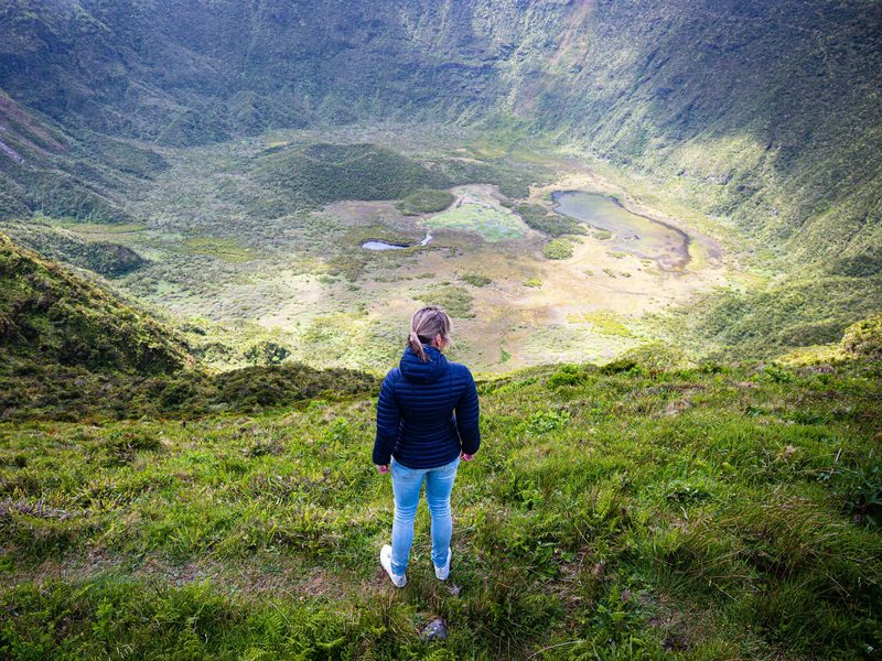 Blick in die Caldeira auf Faial auf den Azoren