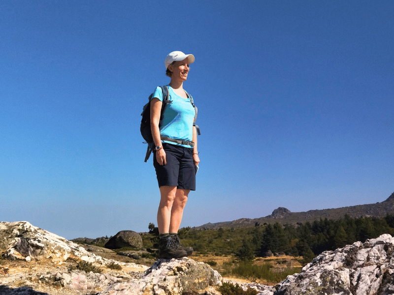 Wanderer in der Serra da Estrela in Portugal