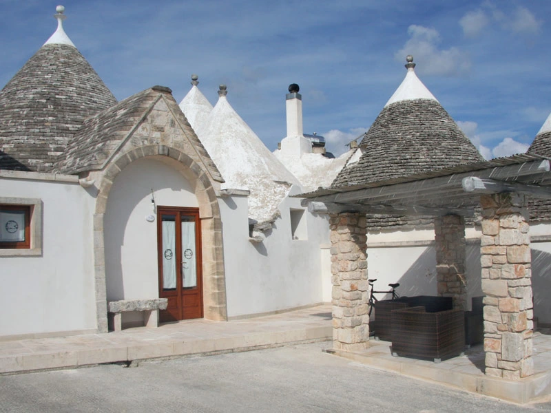 Unterkunftsfront in Apulien in Süditalien