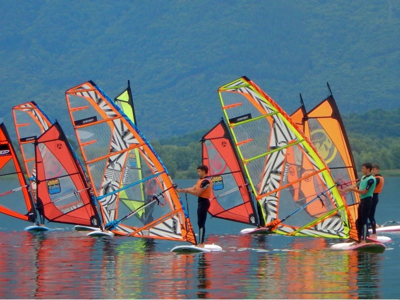 Windsurfing am Comer See