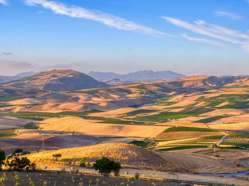Sanfte Hügel in der Toscana in Italien