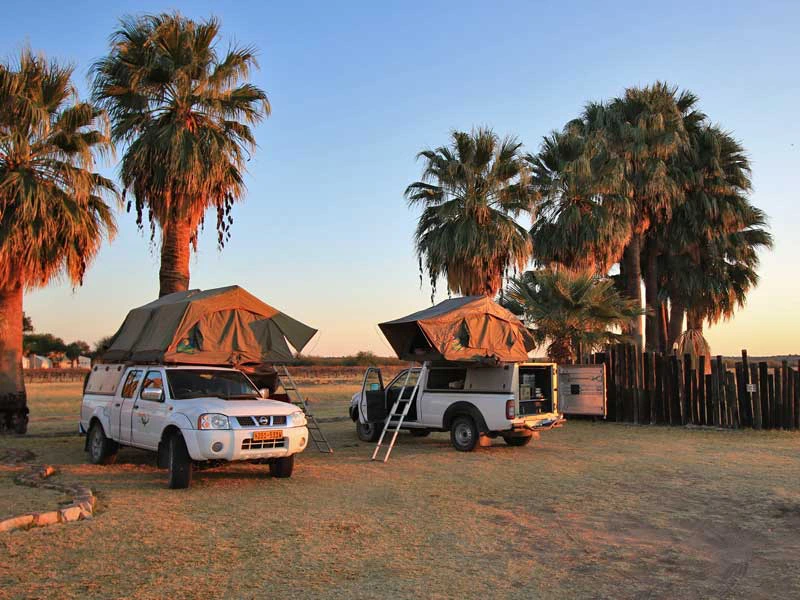 Dachzelt in Botswana