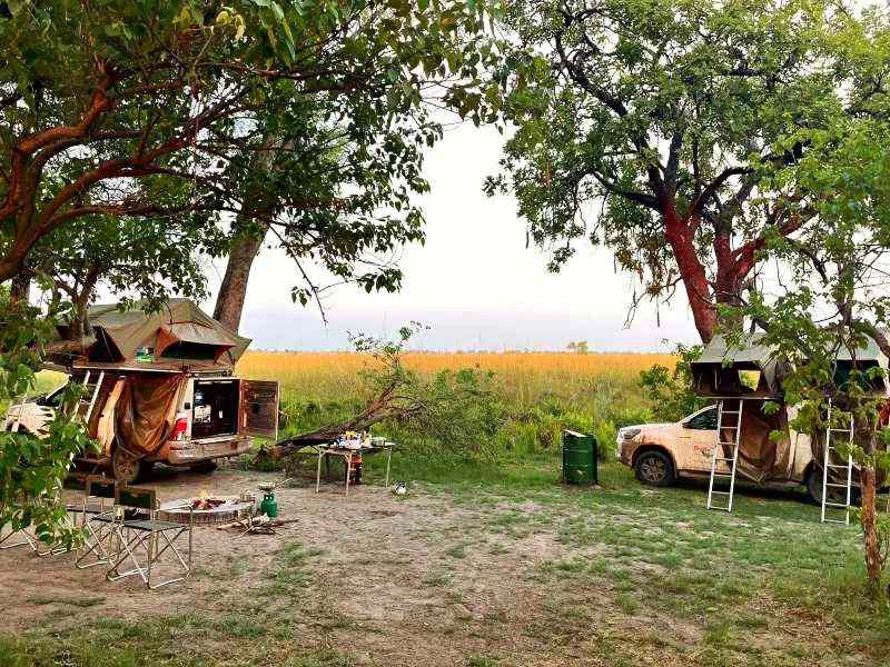 Dachtzelt in Bostwana