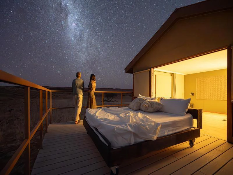 Glamping in der Wüste von Namibia