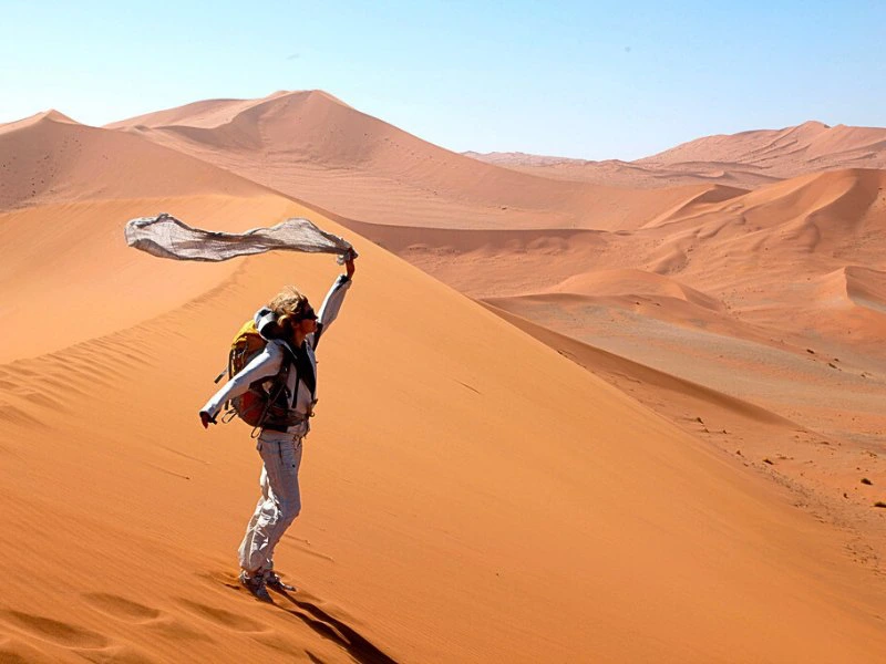 Wanderung durch die Dünen im Sossusvlei